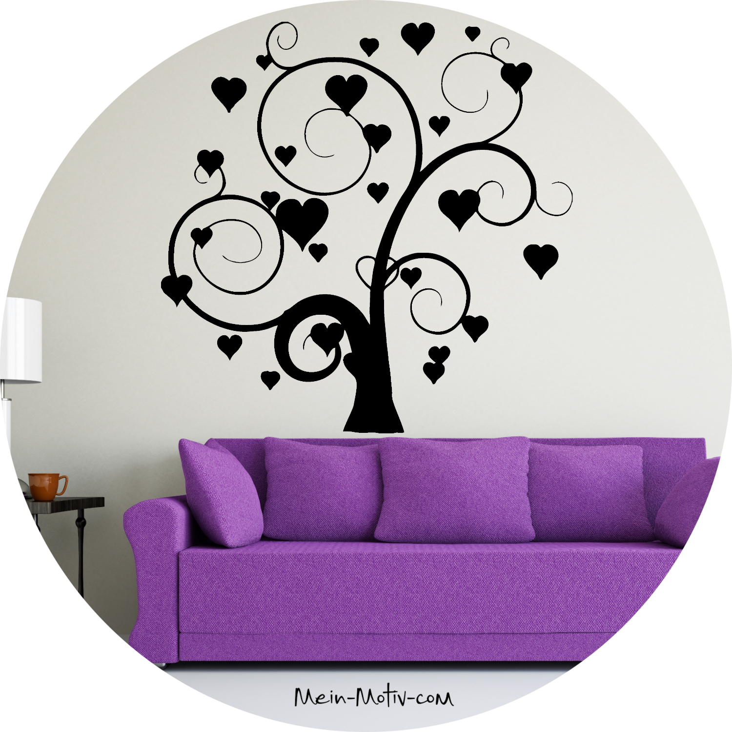 Wandtattoo Valentines Baum