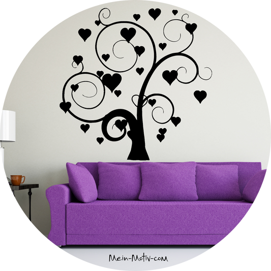 Wandtattoo Valentines Baum