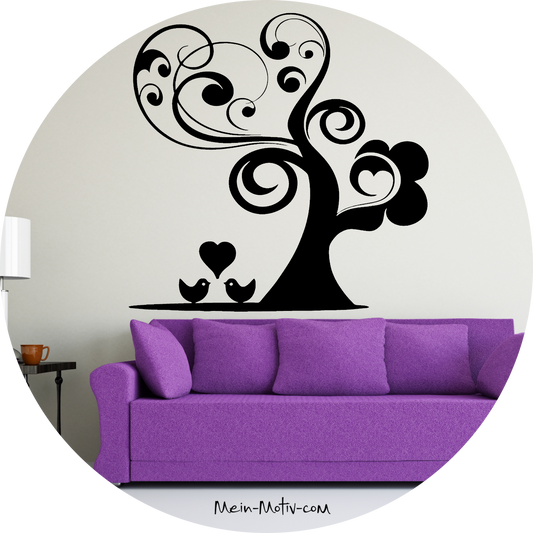 Wandtattoo Baum mit Vögeln