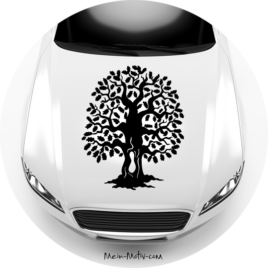 Autoaufkleber Baum mit Blättern