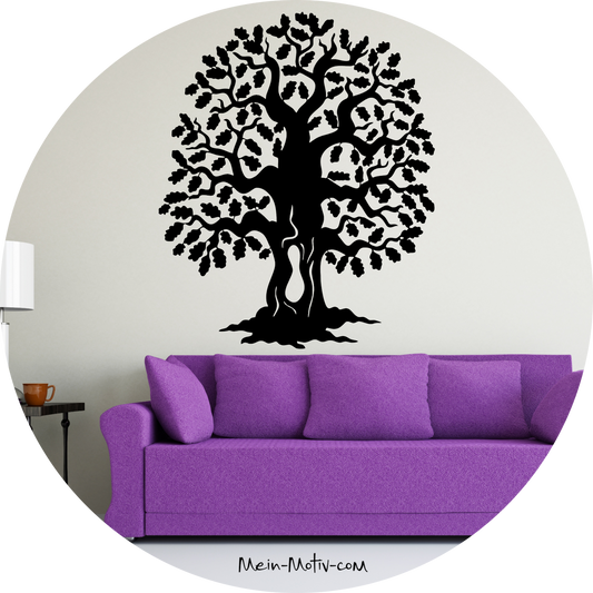 Wandtattoo Baum mit Blättern