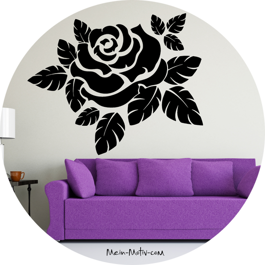 Wandtattoo Rose Silhouette