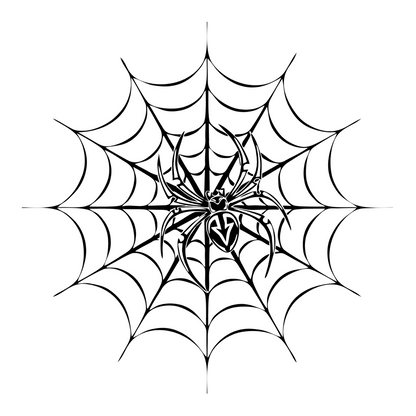 Wandtattoo Spinne im Netz