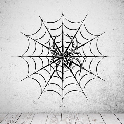 Wandtattoo Spinne im Netz