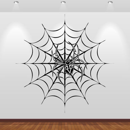 Wandtattoo Spinne im Netz