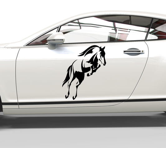 Autoaufkleber Springpferd