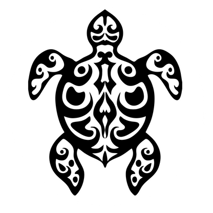 Wandtattoo Tribal Turtle