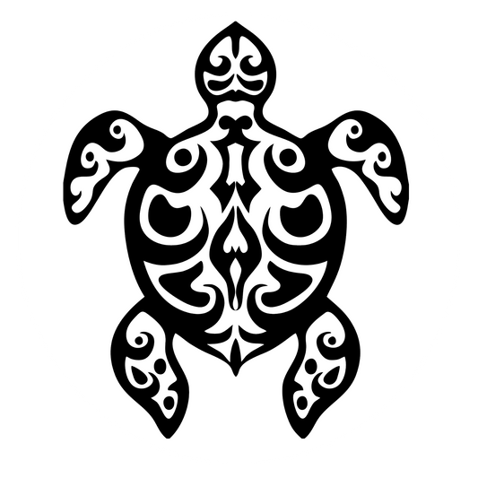 Wandtattoo Tribal Turtle