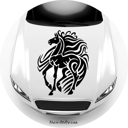 Autoaufkleber Pferd im Tribal Style