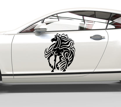 Autoaufkleber Pferd im Tribal Style
