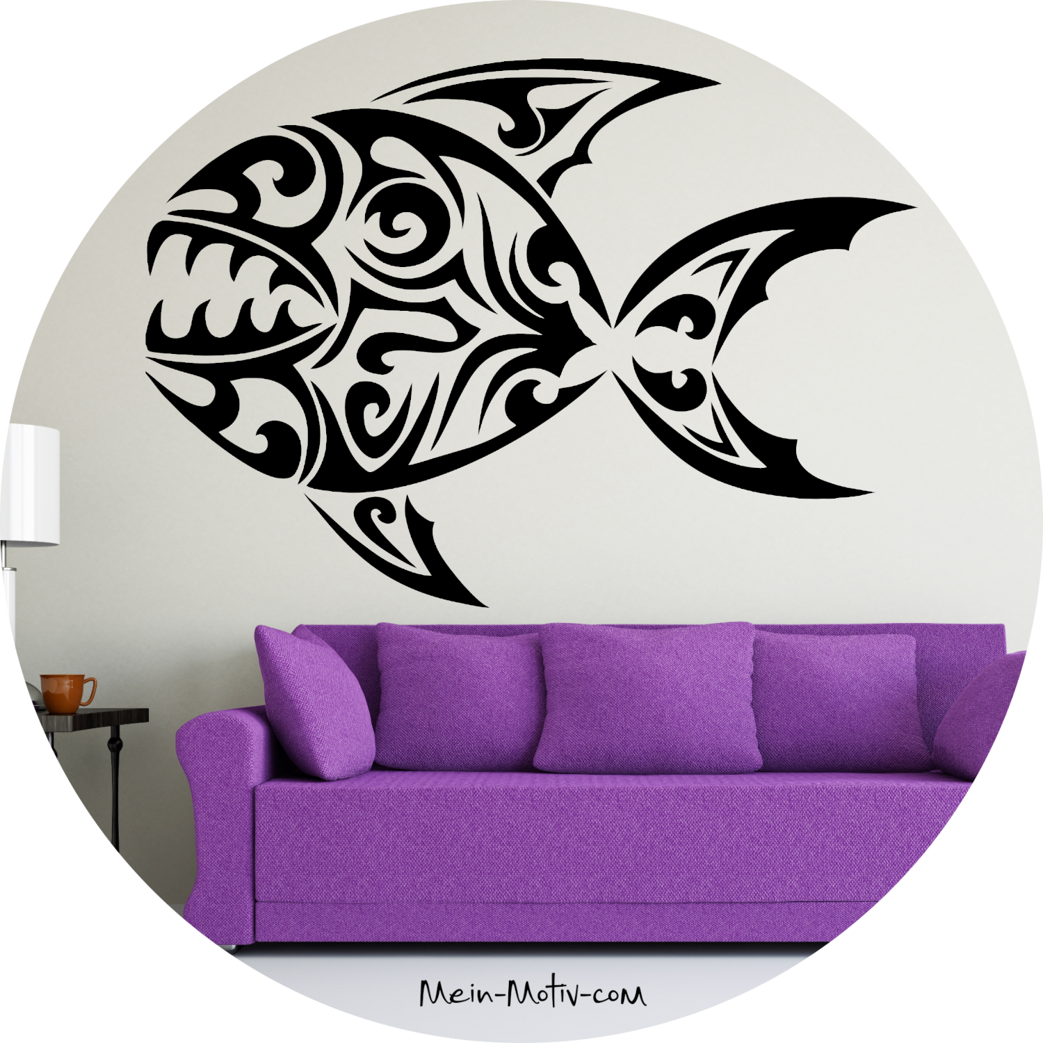 Wandtattoo Piranha Tribal