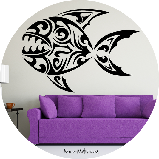Wandtattoo Piranha Tribal