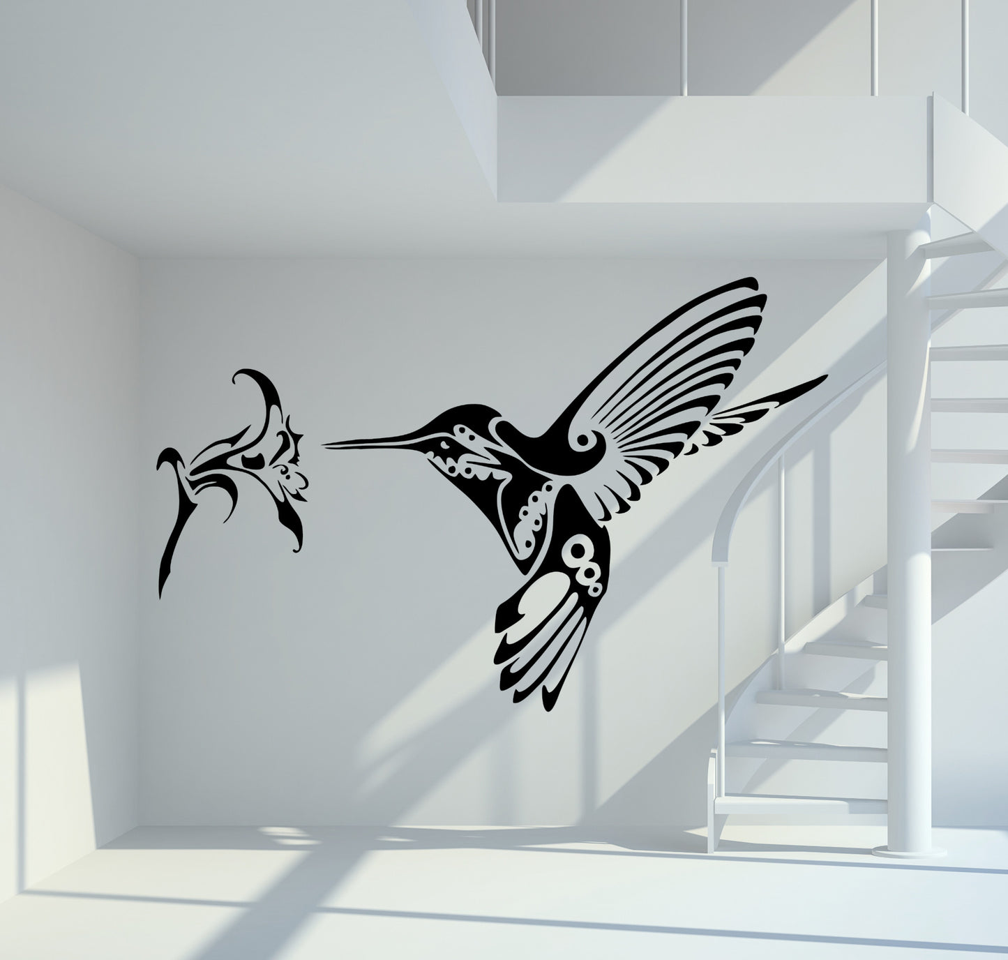 Wandtattoo Kolibri mit Blume