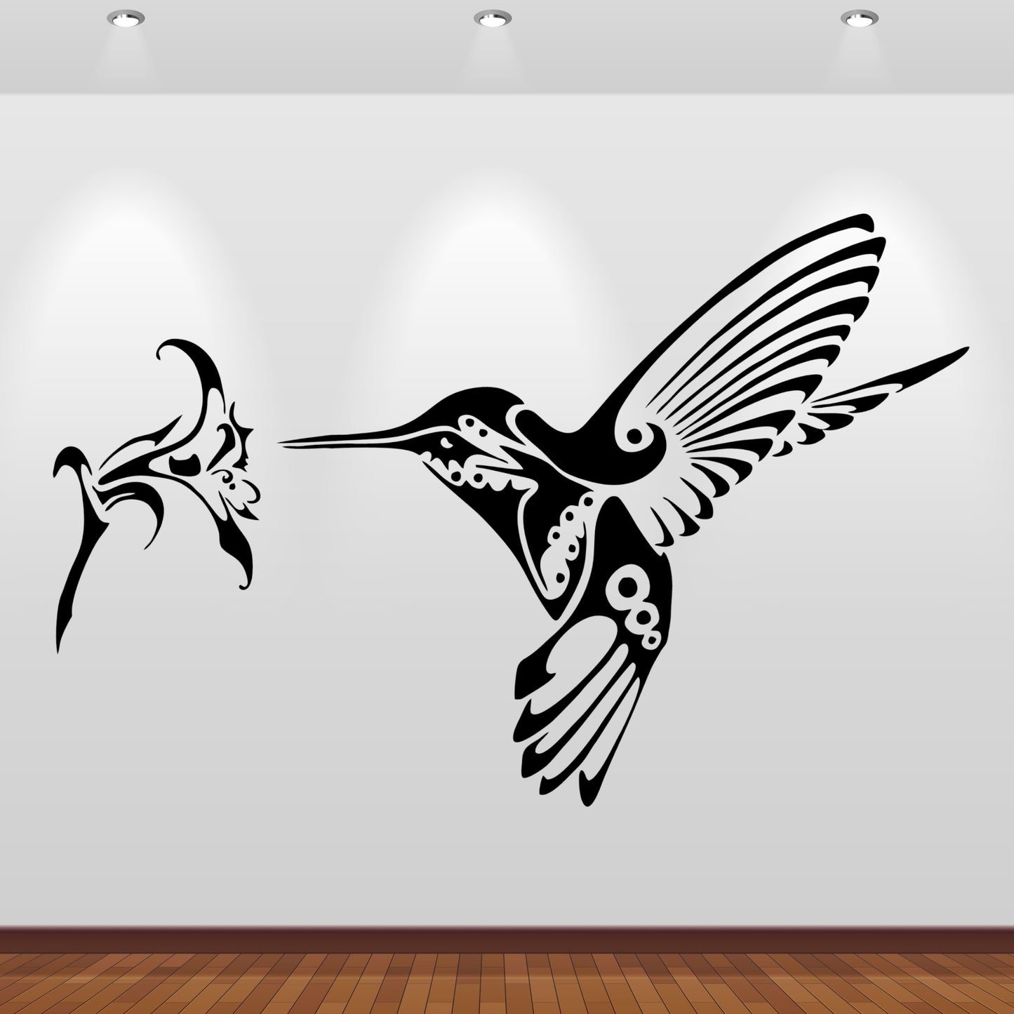 Wandtattoo Kolibri mit Blume