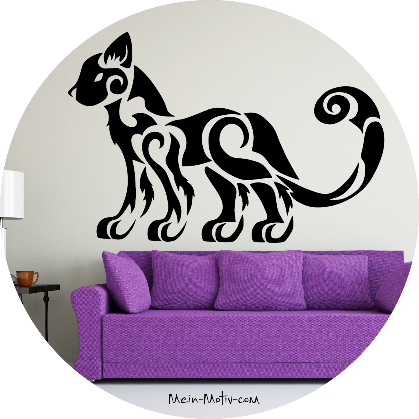 Wandtattoo Tribal Katze