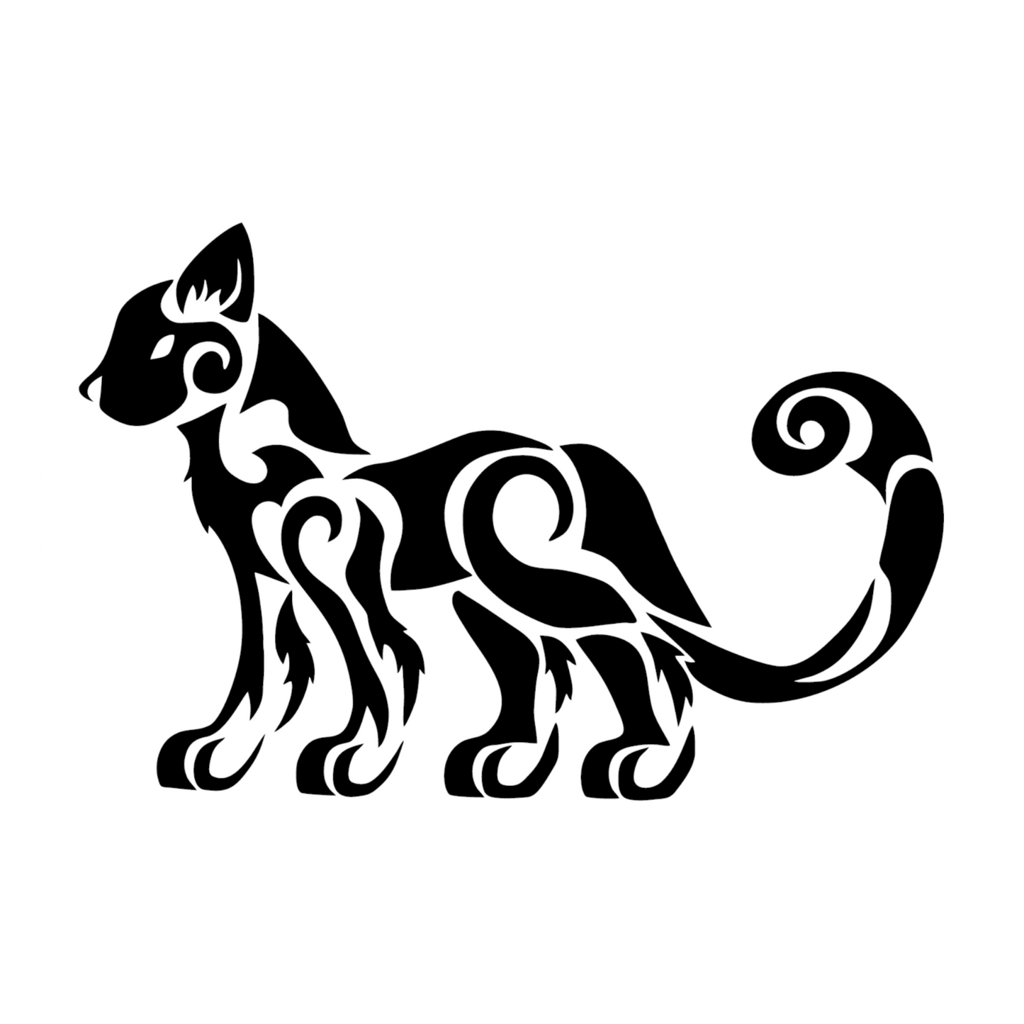 Wandtattoo Tribal Katze