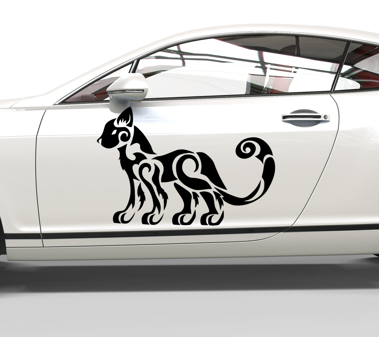 Autoaufkleber Tribal Katze