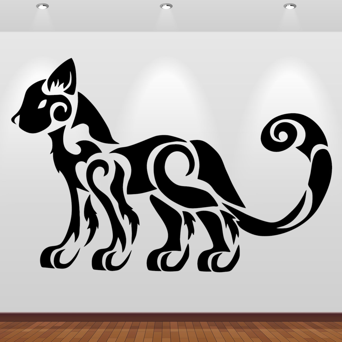 Wandtattoo Tribal Katze