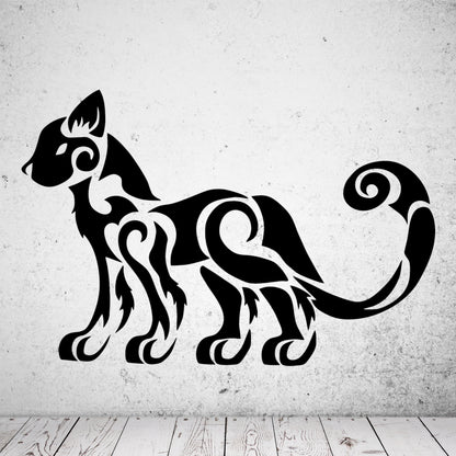 Wandtattoo Tribal Katze