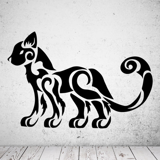Wandtattoo Tribal Katze