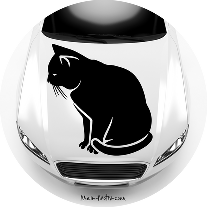 Autoaufkleber Schwarze Katze