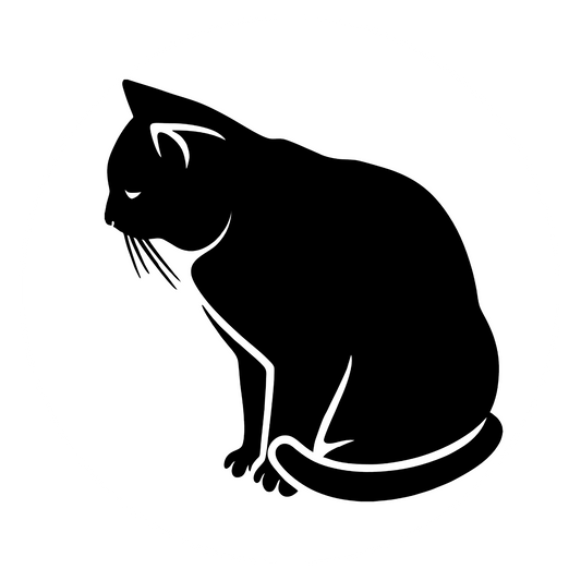 Wandtattoo Schwarze Katze