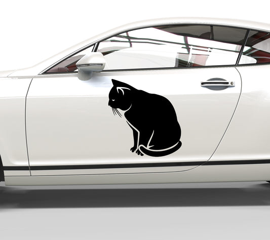 Autoaufkleber Schwarze Katze