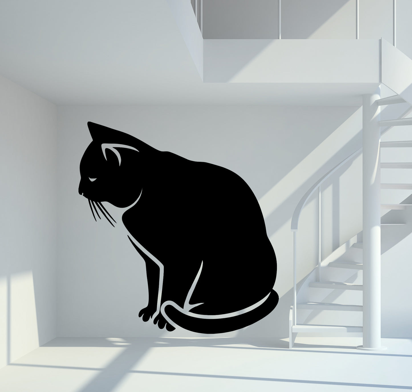 Wandtattoo Schwarze Katze