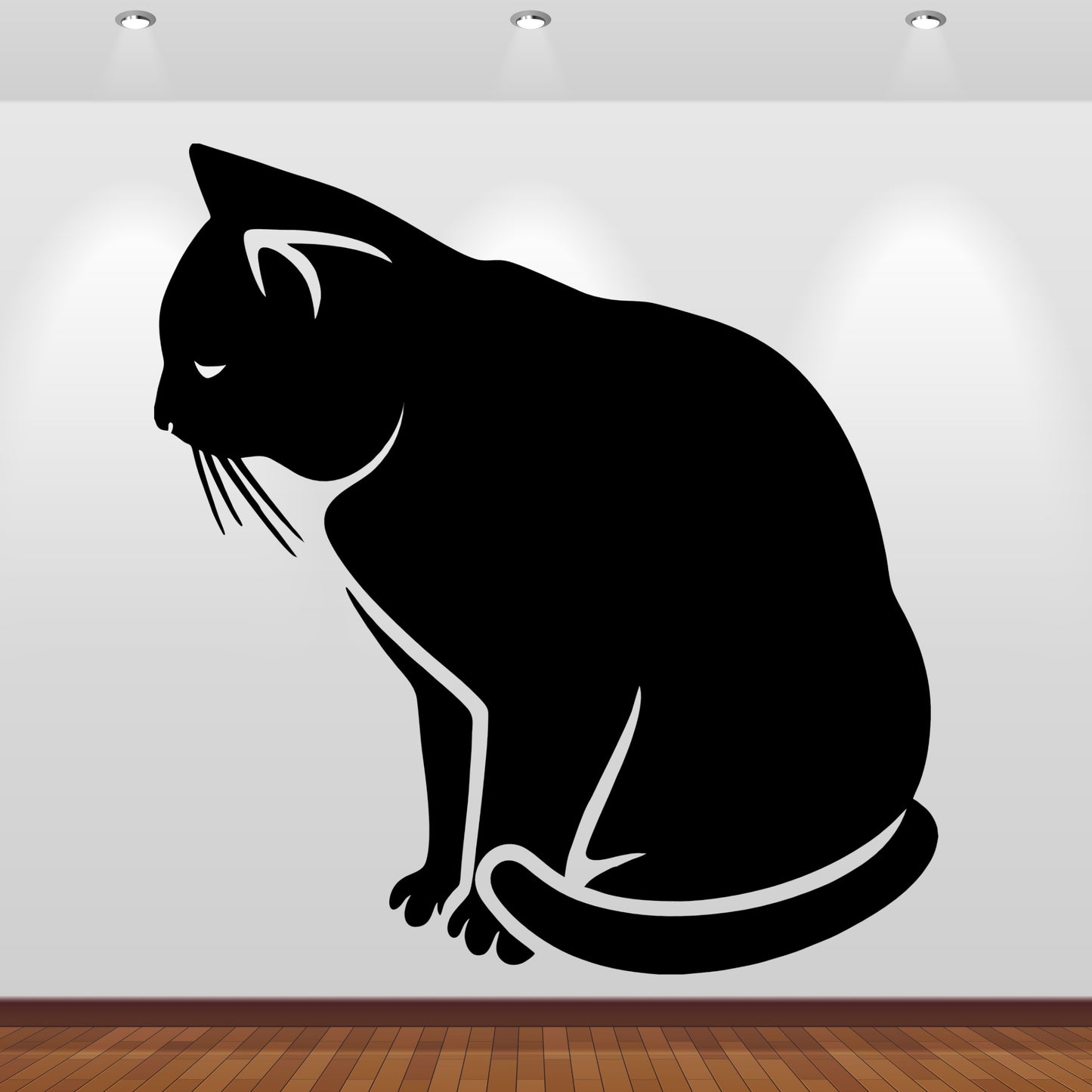 Wandtattoo Schwarze Katze