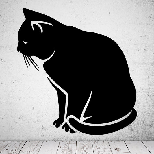 Wandtattoo Schwarze Katze