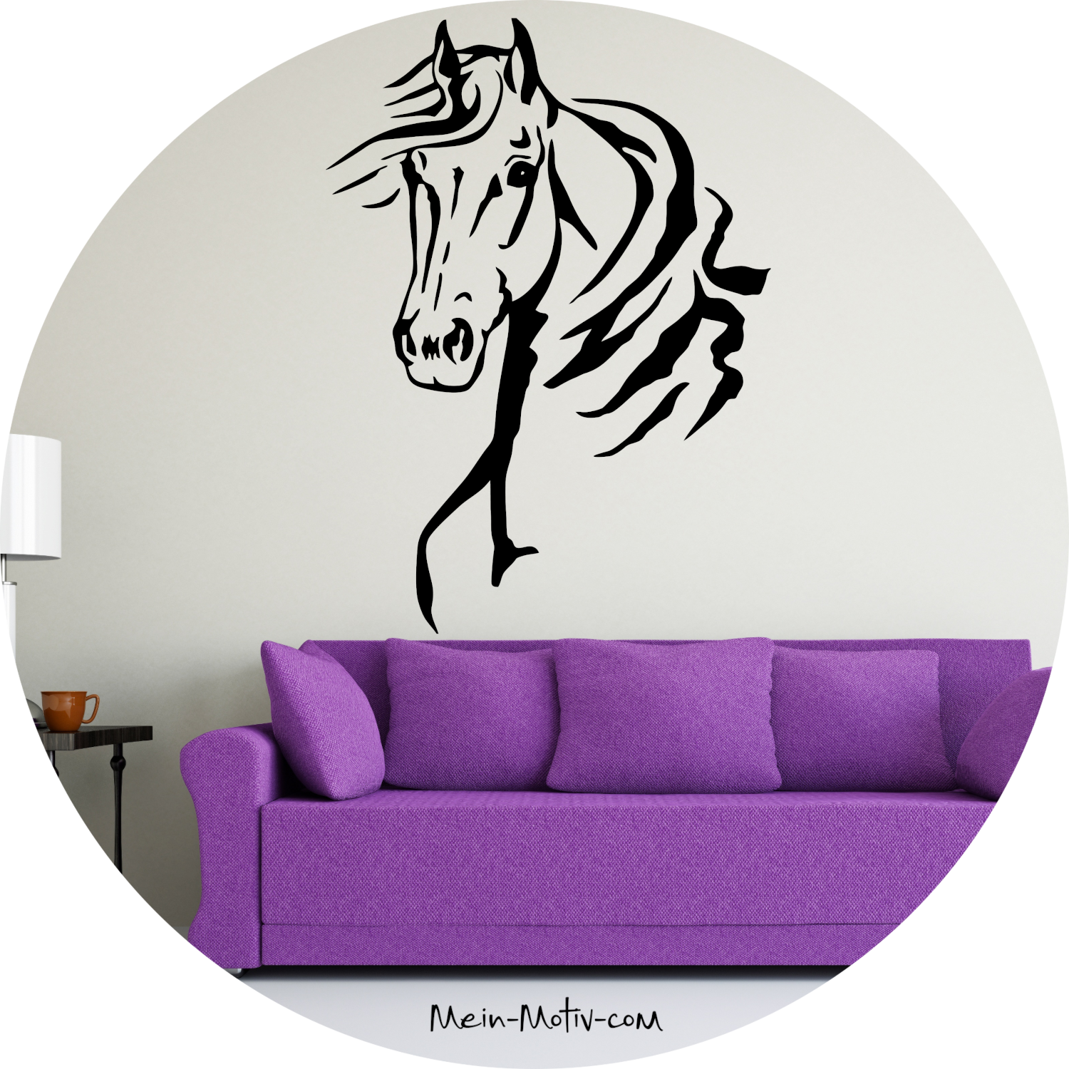 Wandtattoo Pferd im Wind