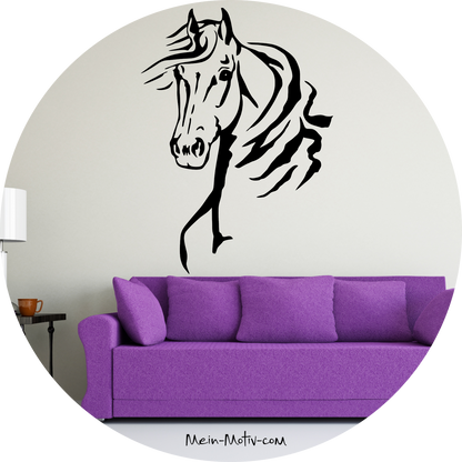Wandtattoo Pferd im Wind