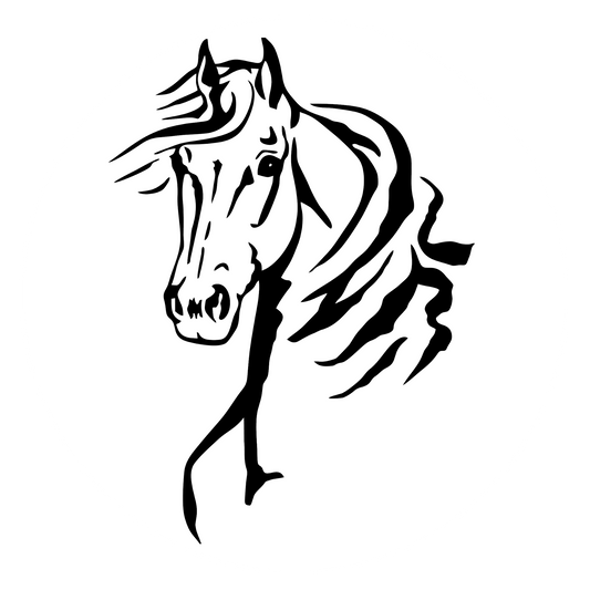 Wandtattoo Pferd im Wind