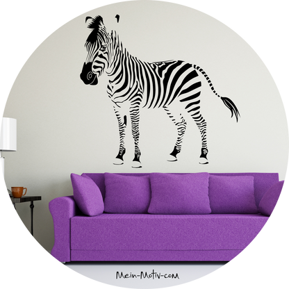 Wandtattoo Zebra
