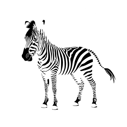 Wandtattoo Zebra