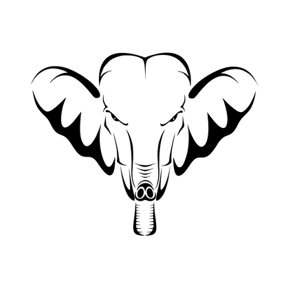Wandtattoo Böser Elefant