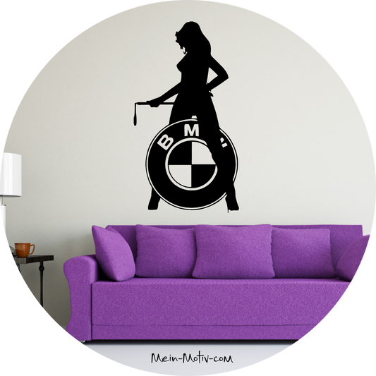 Wandtattoo BMW-Girl