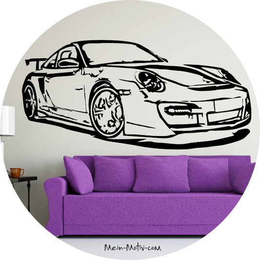 Wandtattoo Porsche 911 Turbo
