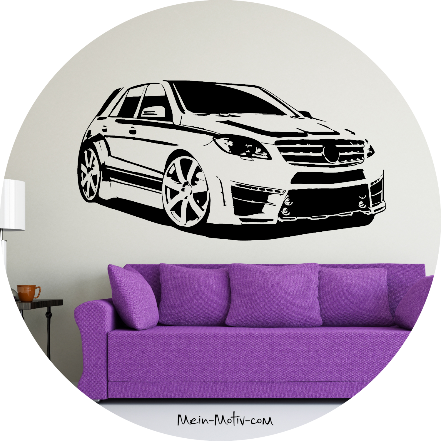 Wandtattoo Mercedes Benz ML W166 Breitbau