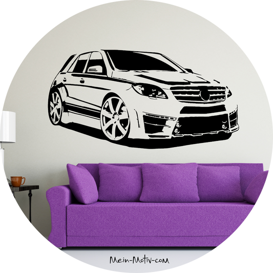 Wandtattoo Mercedes Benz ML W166 Breitbau