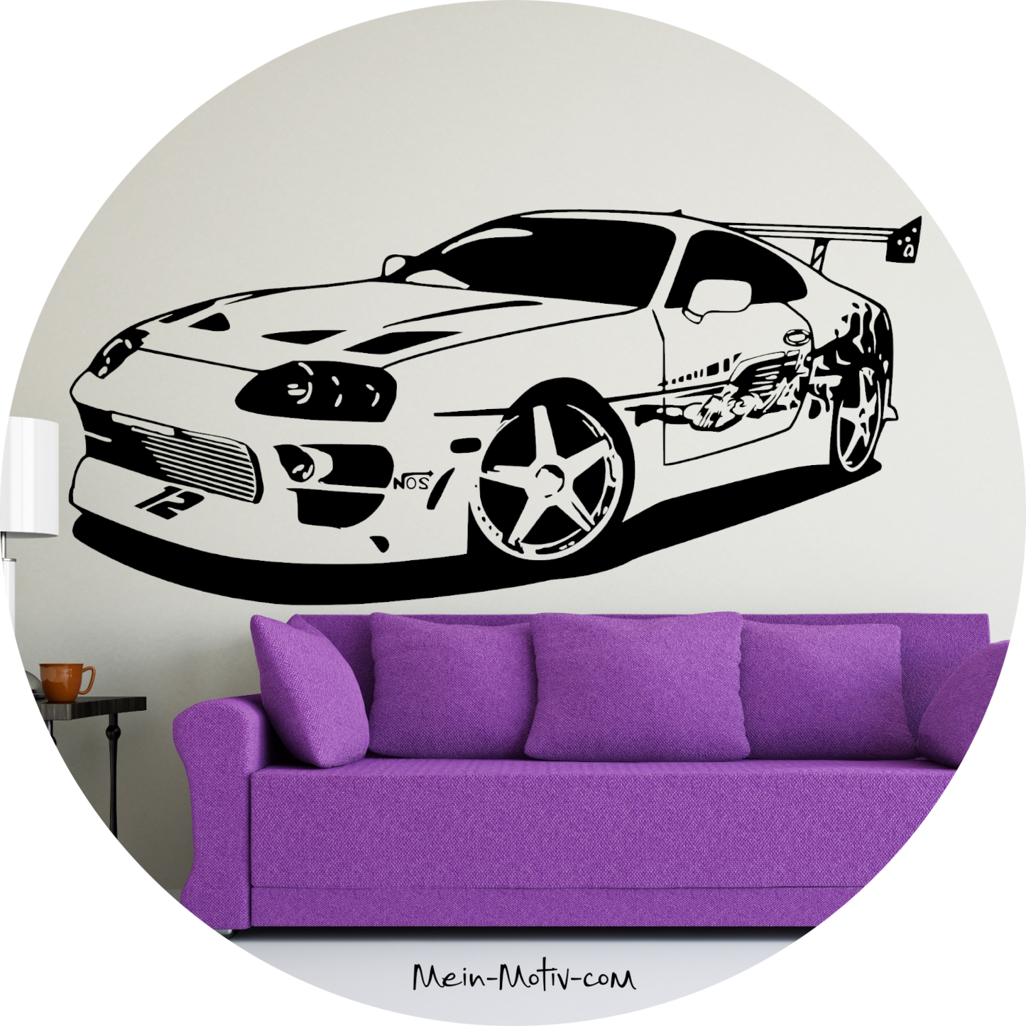 Wandtattoo Fast and Furious Toyota Supra Paul Walker
