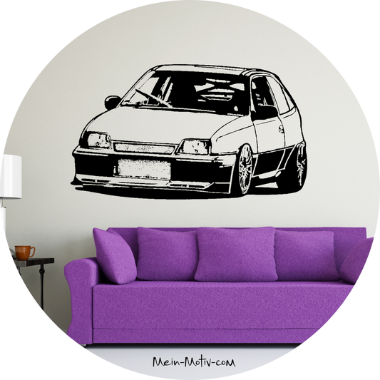 Wandtattoo Opel Kadett E