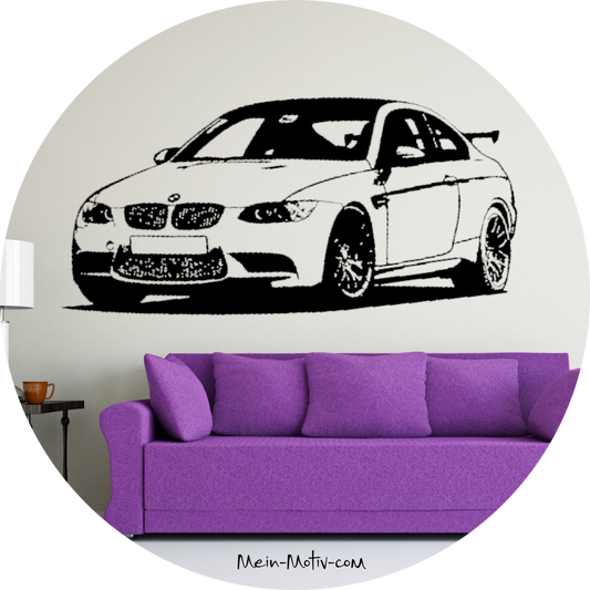 Wandtattoo BMW M3 E92 GTS