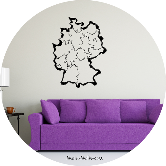 Wandtattoo Deutschlandkarte