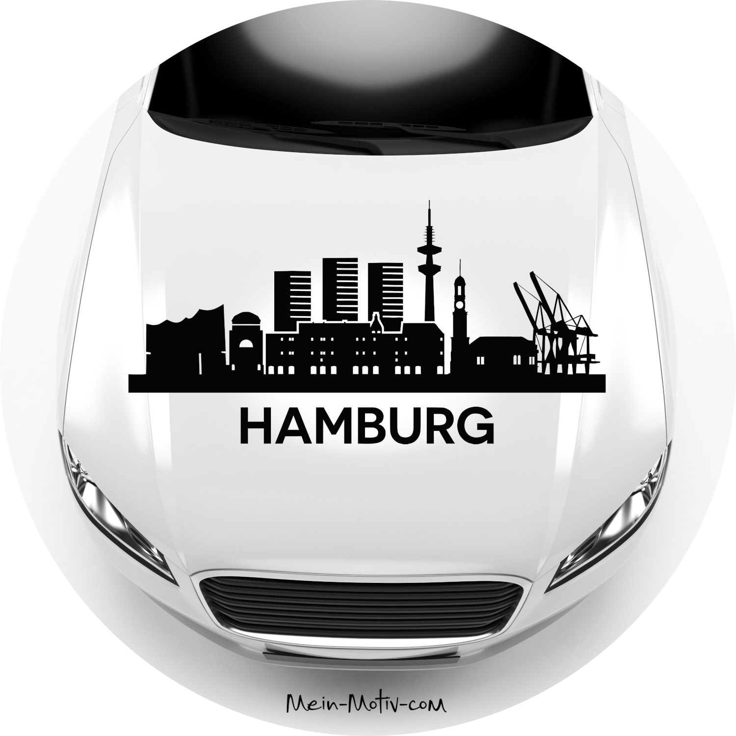Autoaufkleber Skyline Hamburg