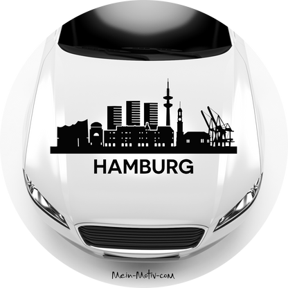 Autoaufkleber Skyline Hamburg