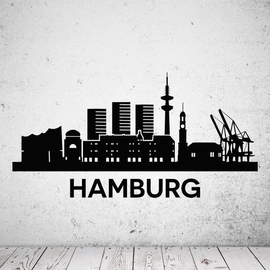 Wandtattoo Skyline Hamburg