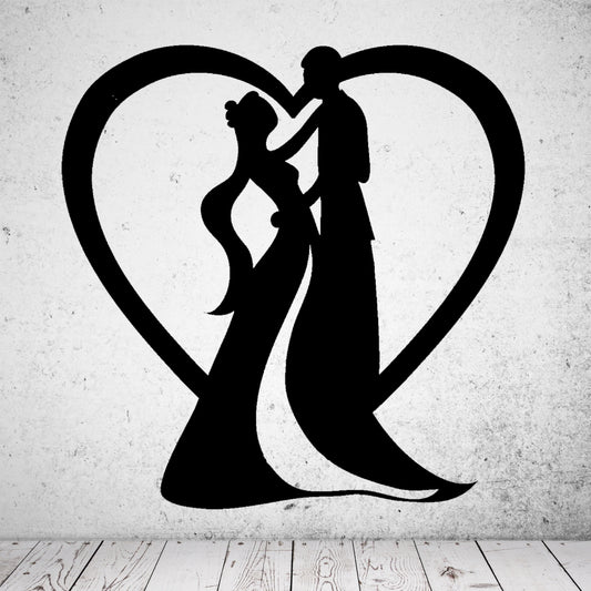 Wandtattoo Hochzeit mit Herz