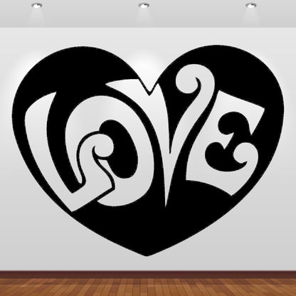 Wandtattoo Herz - Love