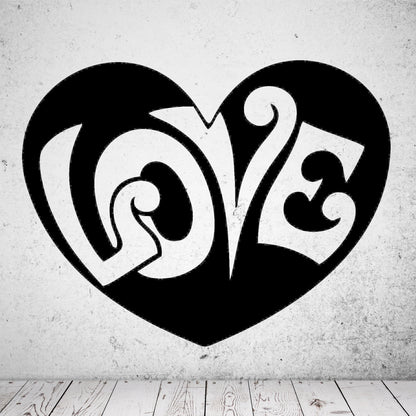 Wandtattoo Herz - Love